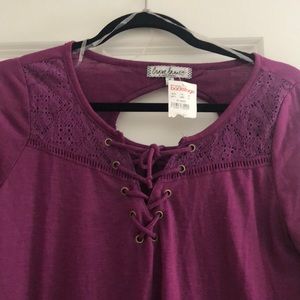 Never worn cute purple top